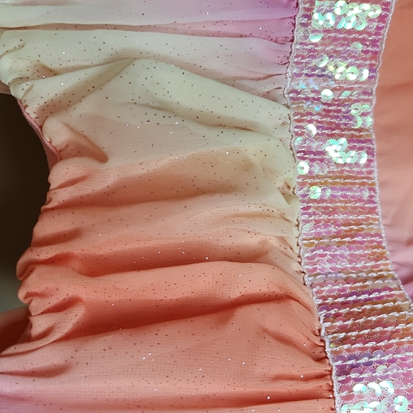 Holiday Editions Girls Sleeveless Dress Sparkles Sequins 6-6x Tie Back - Picture 4 of 8